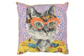 J-Line kussen Kat Popart - polyester/linnen - mix
