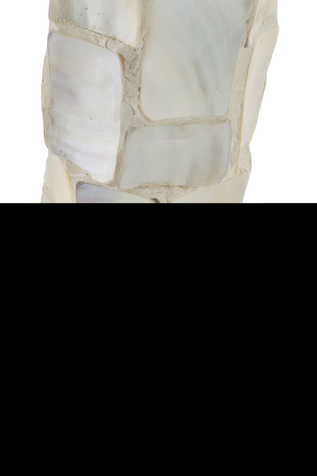 J-Line vloerlamp Pareleffect - schelpen - wit/beige