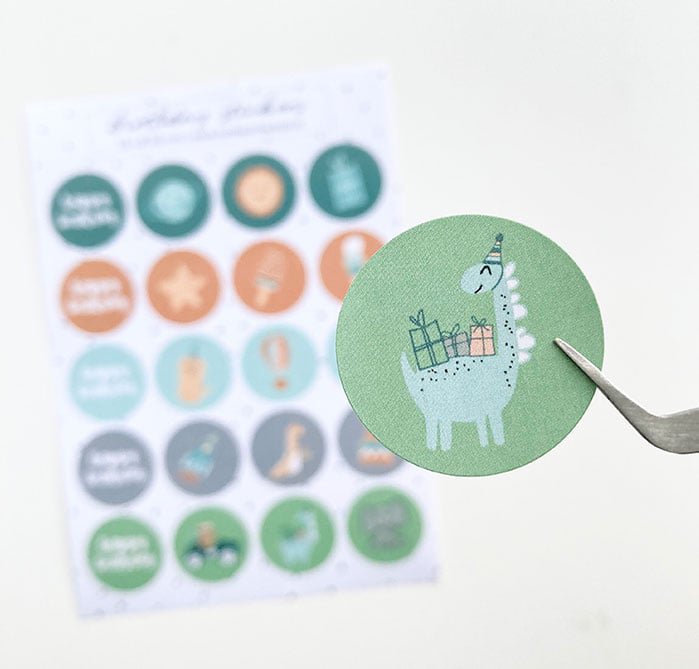 Stickervel A5 | birthday boys stickers