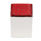 Decoratie Beeld Huis 8x7x12 cm Wit Rood Kunststof