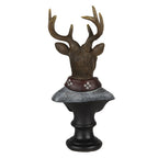 Beeld Hert 10x9x23 cm Bruin Polyresin