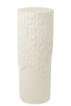 J-Line decoratie Sokkel Rocky Reliëf - polyresin - wit - L