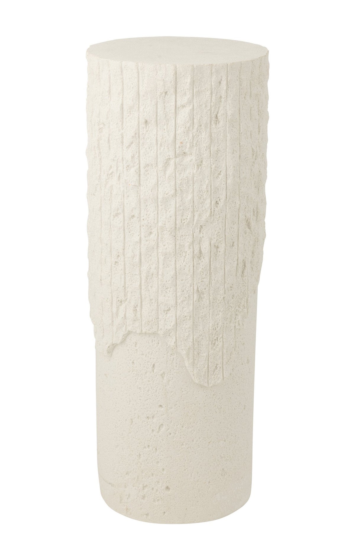 J-Line decoratie Sokkel Rocky Reliëf - polyresin - wit - L