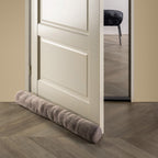 Textino Finn - Tochtstopper 90x10 cm - Fluweel - Drijfhout - Taupe