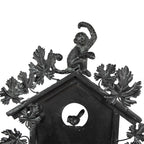 Wandklok 36x8x86 cm Grijs IJzer Bladeren Muurklok