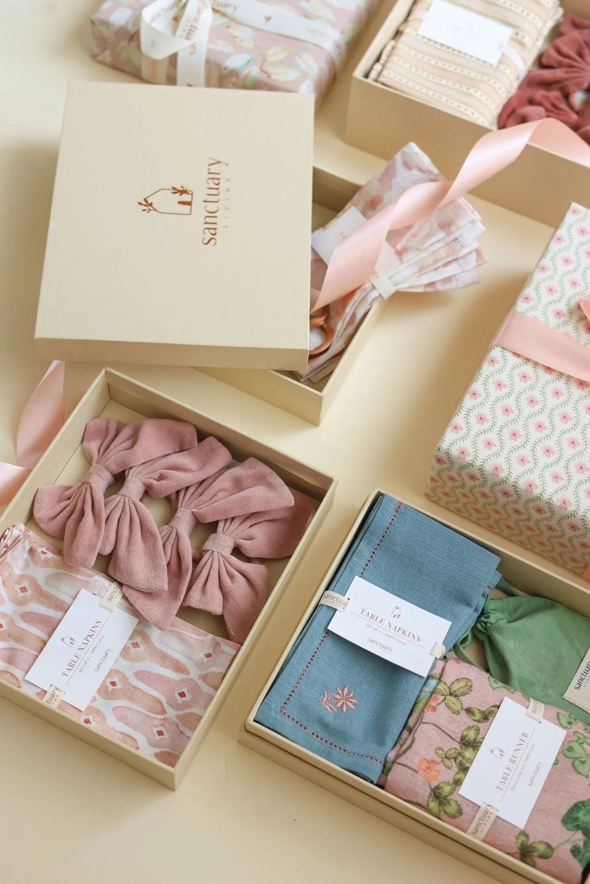 Servetringen | Rose Velvet servetringen-set van 4 van Sanctuary Living