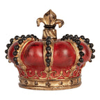 Decoratie Beeld Kroon Ø 13x11 cm Rood Kunststof