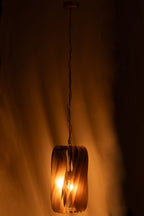 J-Line hanglamp Tina - ijzer - zwart/goud