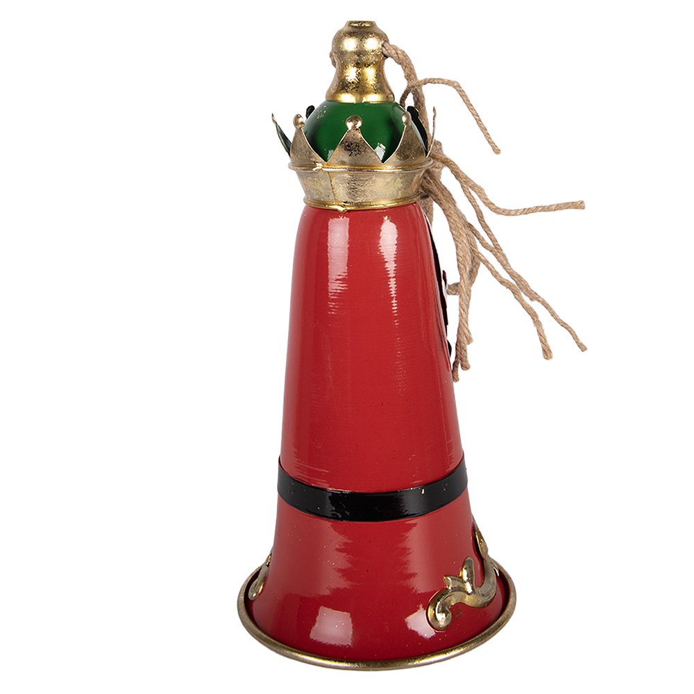 Kerstdecoratie Beeld Bel Ø 13x26 cm Rood Metaal