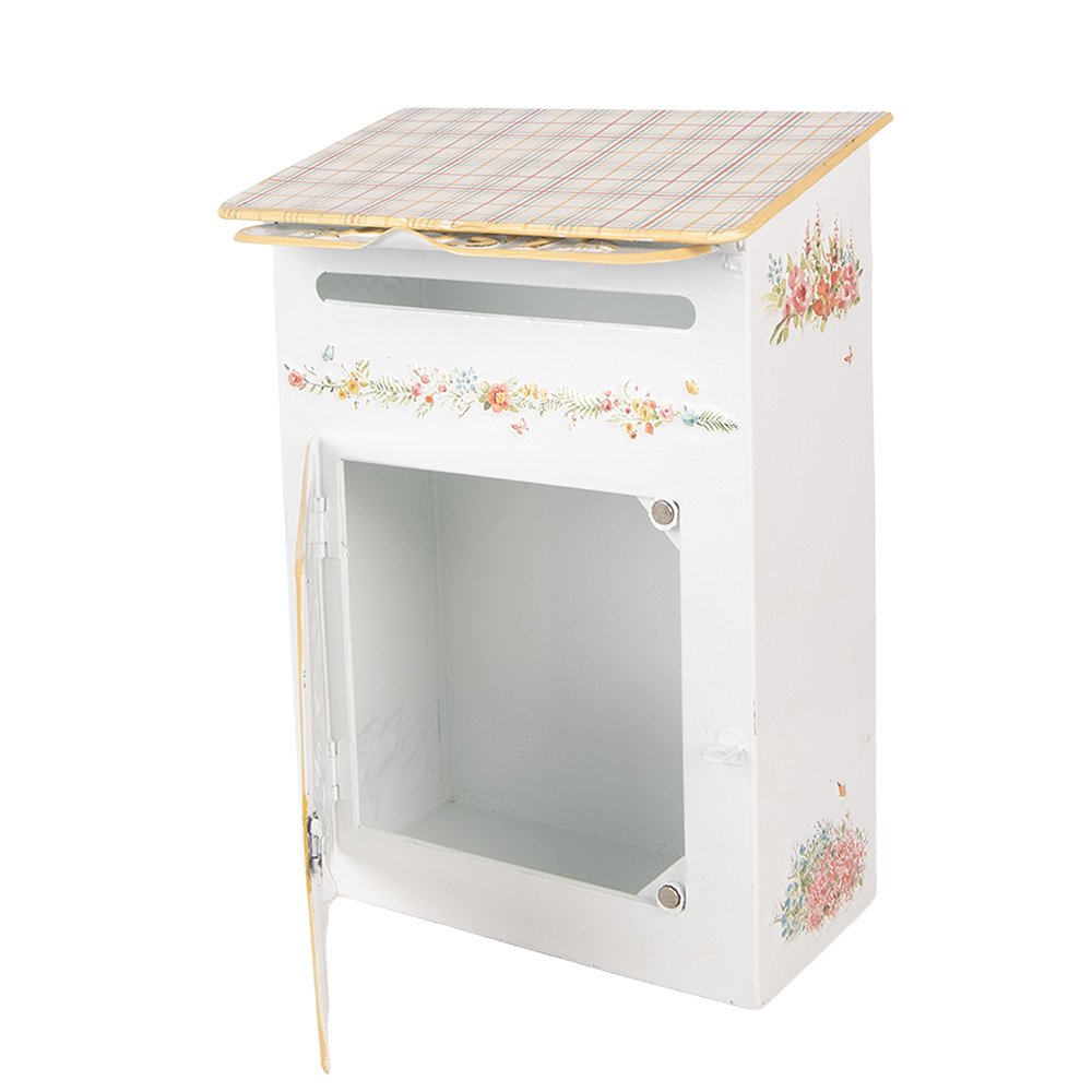 Brievenbus 23x13x32 cm Wit Metaal