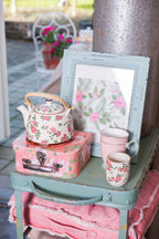 Mok 100 ml Roze Porselein Bloemen Theemok