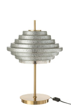 J-Line tafellamp - goud - metaal/glas - LED lichtjes