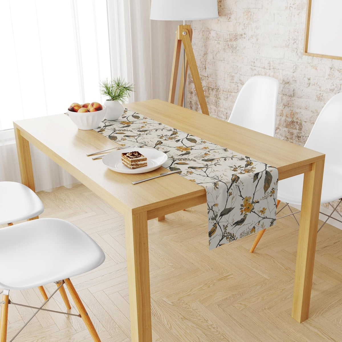 Bedrukte tafelloper – Decoratief servies – Katoenen canvas antislip – 13x72 inch