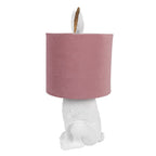 Tafellamp Konijn Ø 20x43 cm Wit Roze Polyresin Bureaulamp