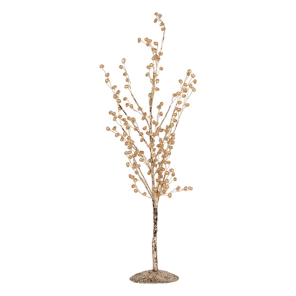 Decoratie Boom 9x9x46 cm Goudkleurig Metaal