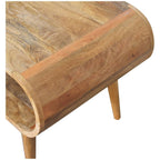 Massief houten open salontafel, licht eiken afwerking