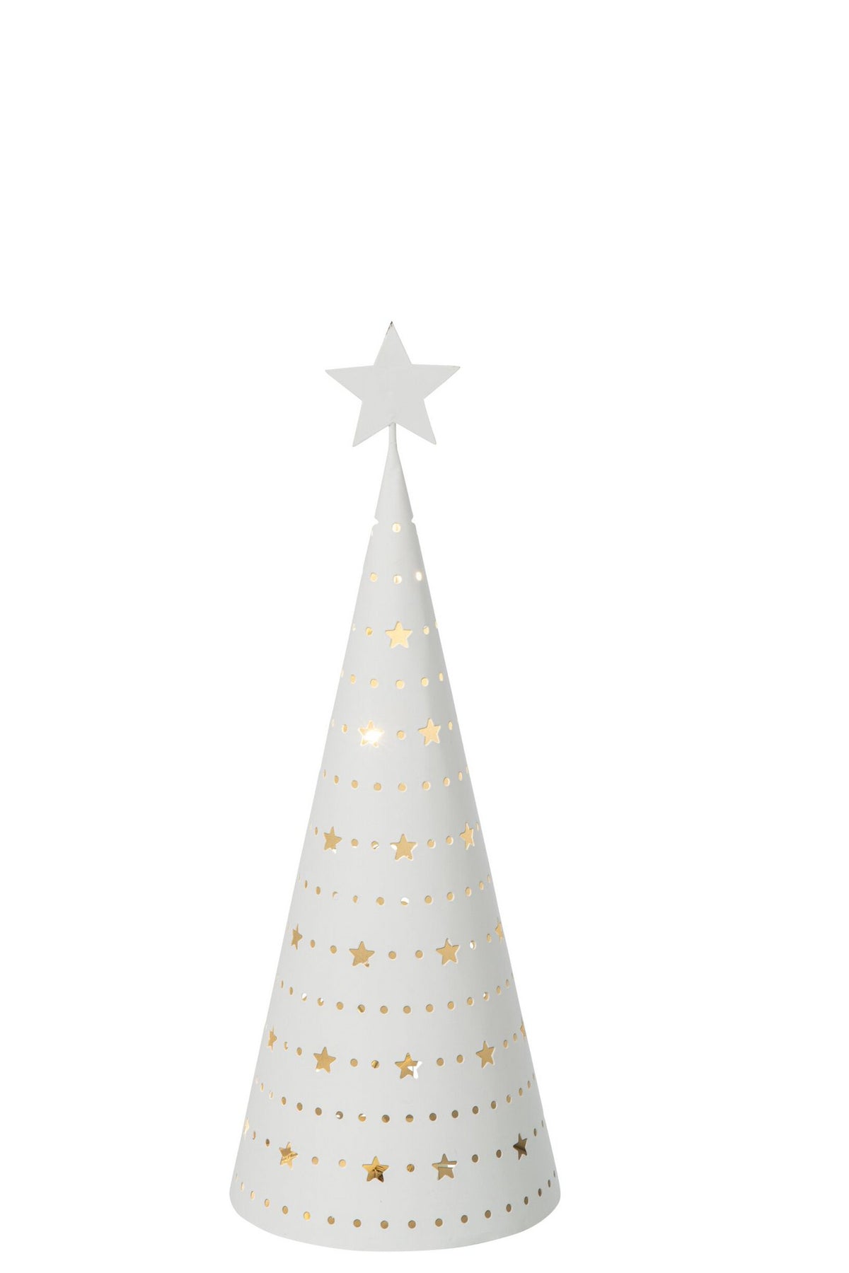 J-Line Ledkerstboom - ijzer - wit - small