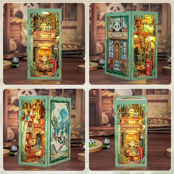 Cutebee, DIY Booknook, Panda Bookshop, DY02B, 18x11x23cm