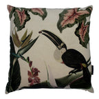 Kussen fluweel exotisch toekan 45x45cm