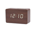Houten wekker middel bruin