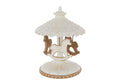 J-Line decoratie Draaimolen Peperkoek - polyresin - beige/wit