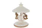 J-Line decoratie Draaimolen Peperkoek - polyresin - beige/wit