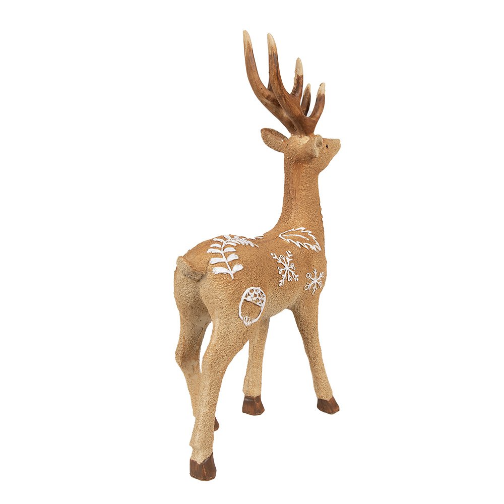 Decoratie Beeld Hert 31 cm Bruin Polyresin