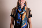Sjaal Dames Print 90x180 cm Oranje Synthetisch Shawl Dames