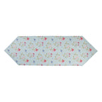 Tafelloper 50x160 cm Blauw Groen Katoen Bloemen Tafelkleed