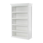 Boekenkast wit - 125bx48dx196h- mahoniehout