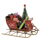 Kerstdecoratie Beeld Slee 21x9x18 cm Rood Metaal