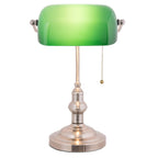 Bureaulamp Bankierslamp 27x17x41 cm Groen Metaal Tafellamp