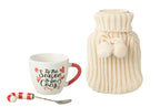 J-Line Tas+Lepel+Warmwaterkruik Giftbox Keramiek Rood