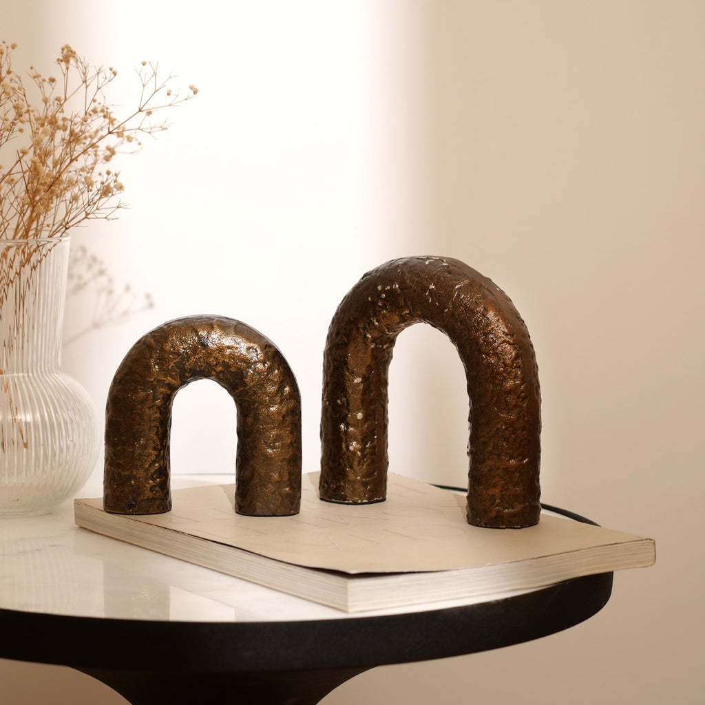 Modern aluminium boogsculptuur – decor met poedercoating