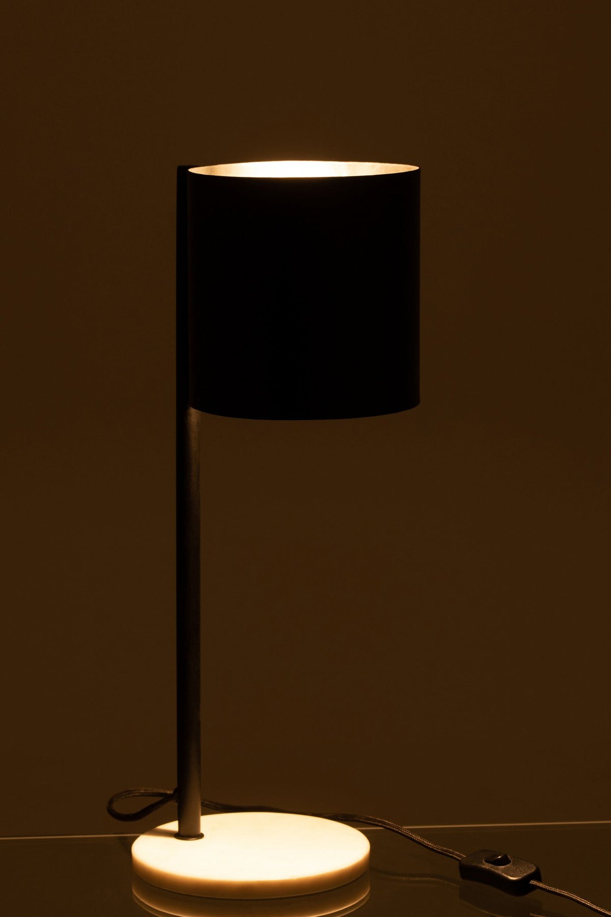 J-Line tafellamp Bart - metaal - zwart- CM