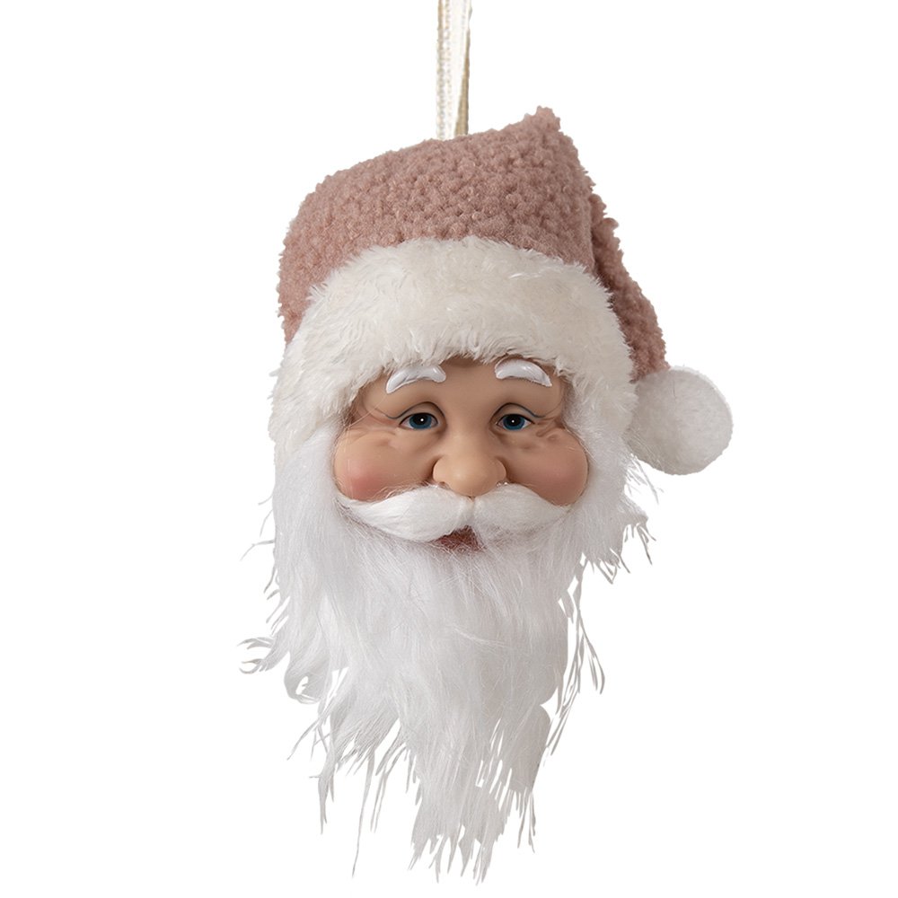 Kersthanger Kerstman 10x9x28 cm Wit Kunststof