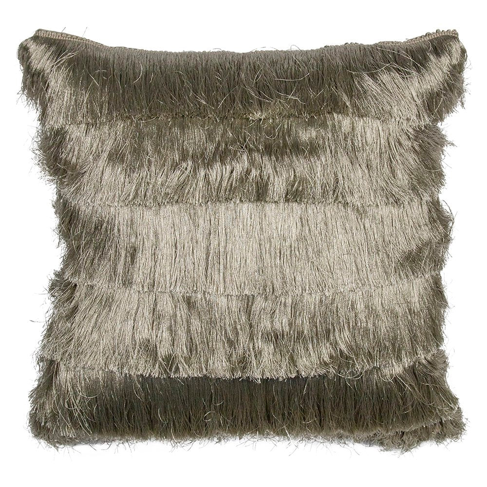 Kussen franjes goud 45x45cm