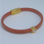 Shorty leren armband 24K verguld