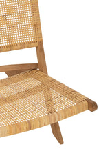 J-Line Plooeistoel Rattan/Teak Naturel