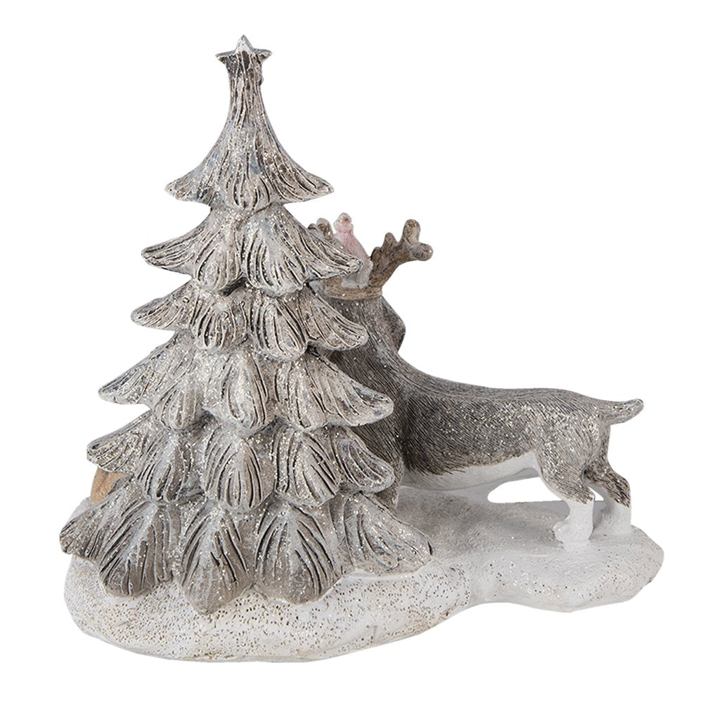 Beeld Dieren 16x10x15 cm LED Grijs Beige Polyresin Dieren