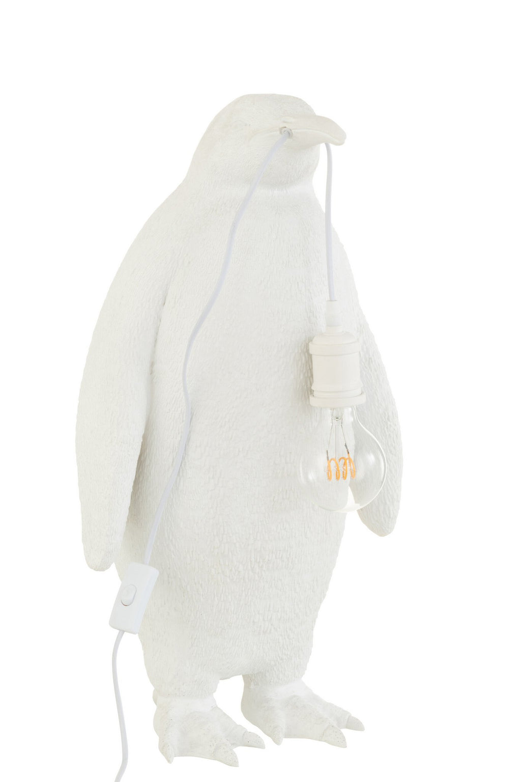J-Line tafellamp Pinguïn - polyresin - wit - large