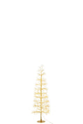 J-Line decoratie Boom - warm witte - ijzer - goud - M - LED