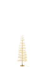 J-Line decoratie Boom - warm witte - ijzer - goud - M - LED