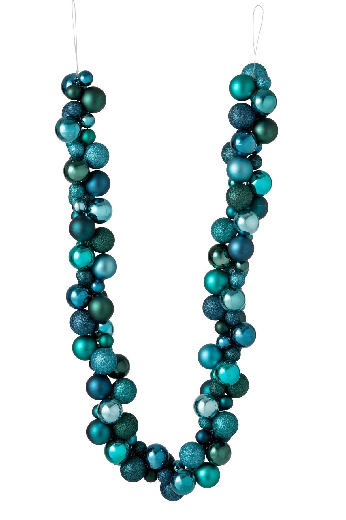 J-Line Slinger met kerstballen - PS - blauw/donkergroen