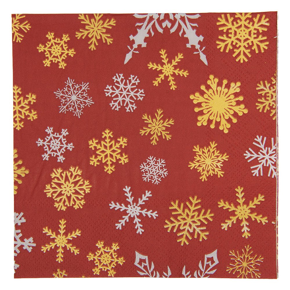 Servetten Papier Set van 20 33x33 cm Rood Papier