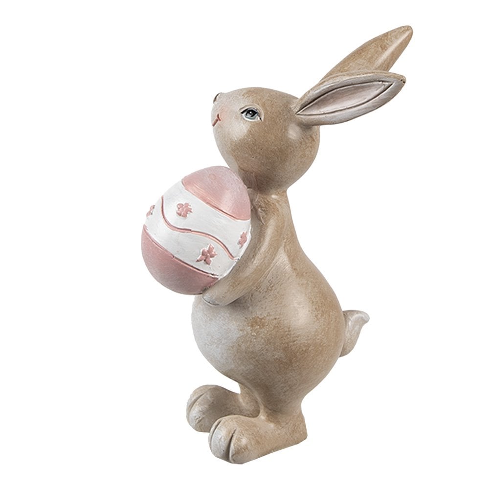 Decoratie Beeld Konijn 15 cm Beige Kunststof
