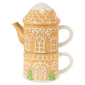 Tea for One Gingerbread house 550 ml / 450 ml Bruin Keramiek