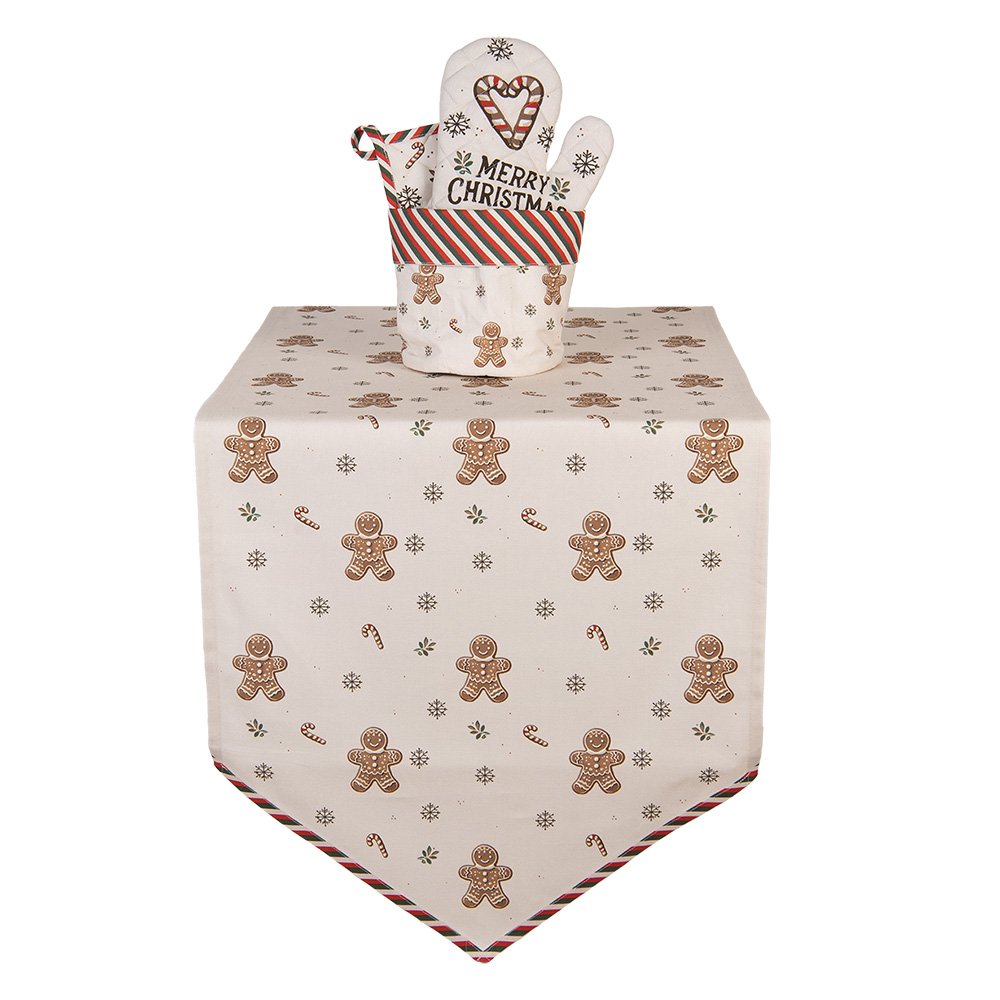 Broodmand Ø 15x16 cm Beige Katoen Gingerbread man