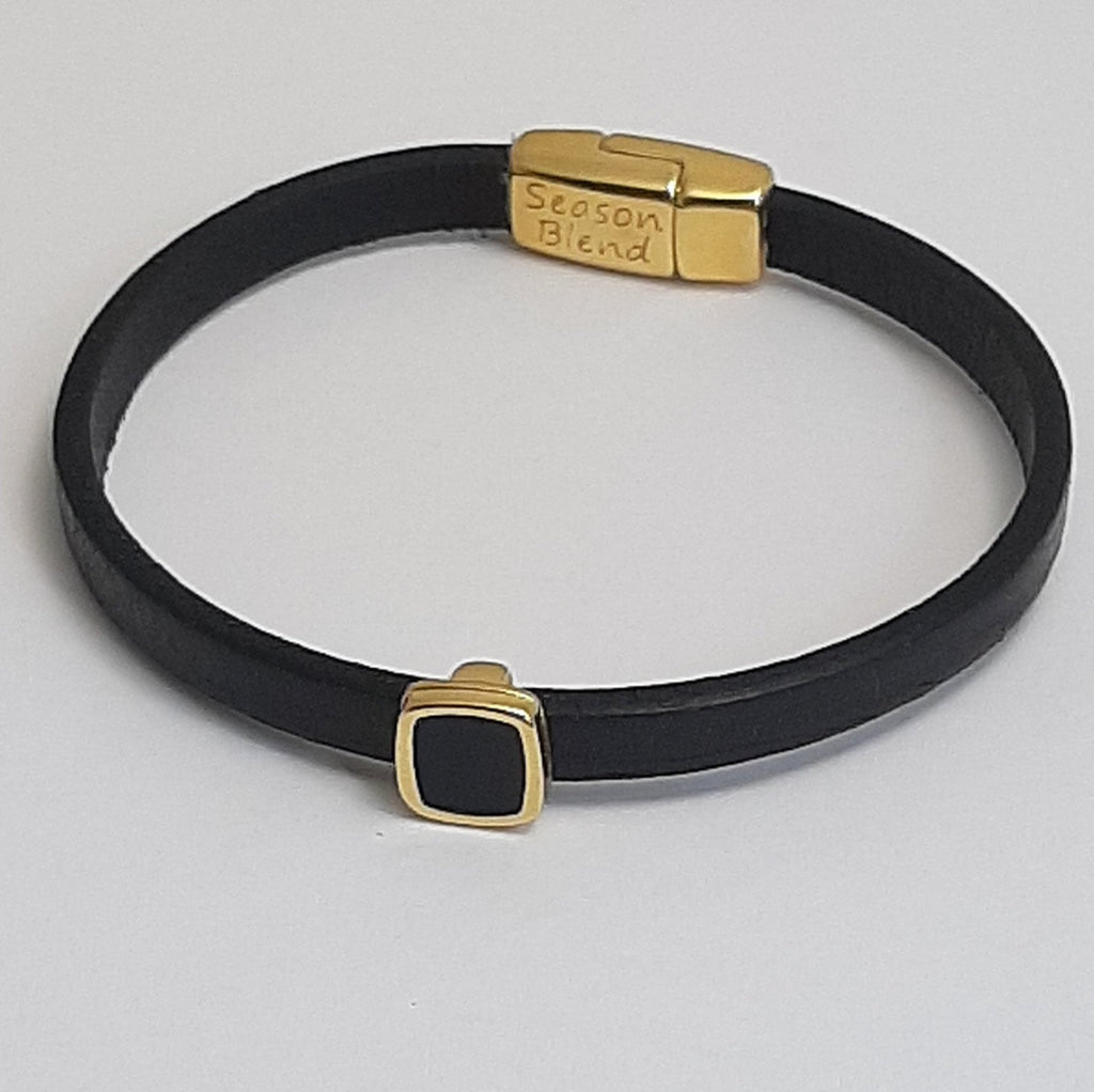 Semplice emaille vierkante slider 24K verguld