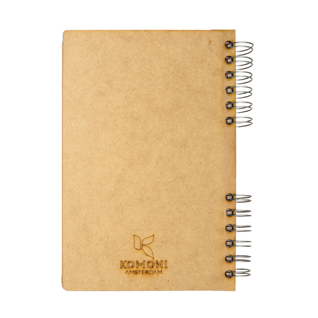 Duurzaam Houten Notitieboek – Komoni – Wedding – Gerecycled papier – Navulbaar